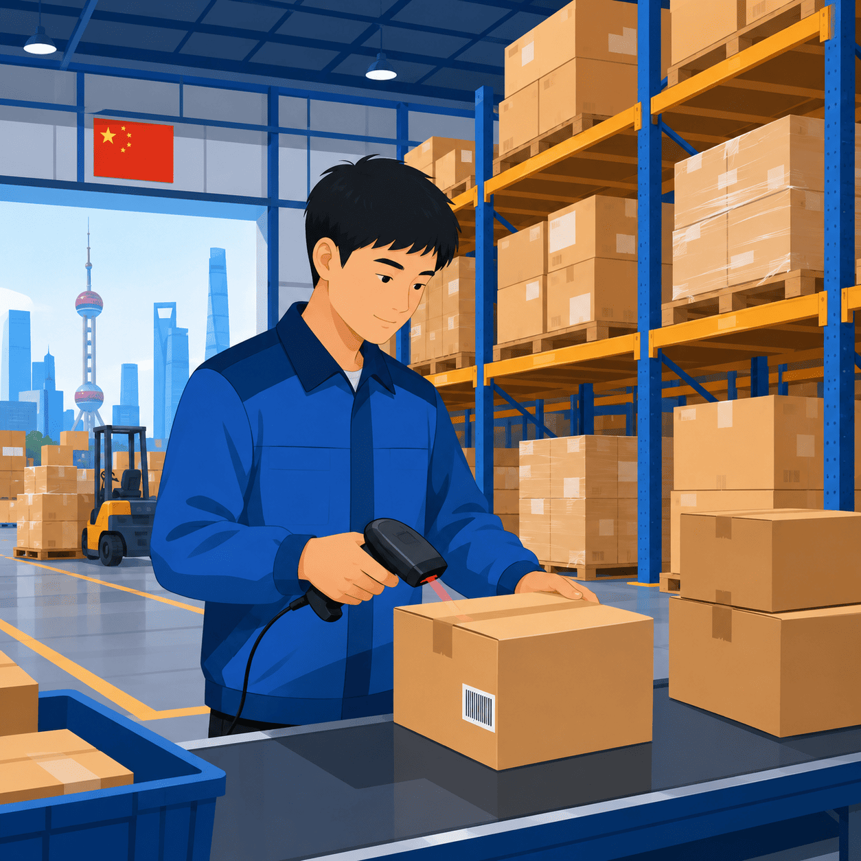 Réception entrepôt Chine